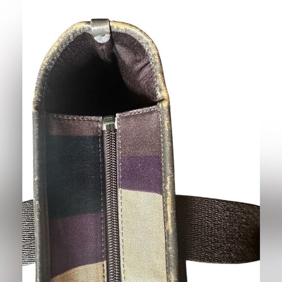 Bally Brown and Purple Tote Bag. - Picture 16 of 16